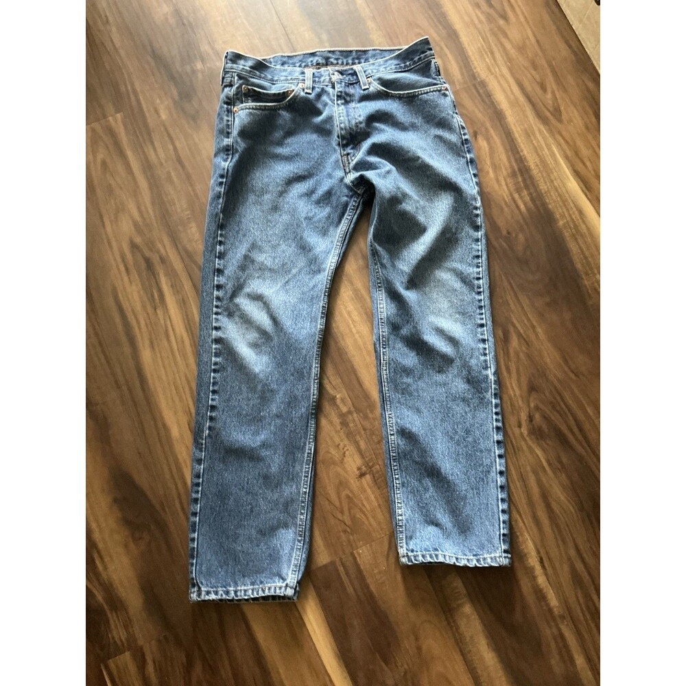 Levis 505 Regular Fit Jeans, Size 34 x 32 | Medium Blue | Zippered Fly | BX26